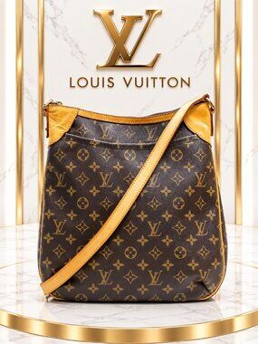 Authentic Louis Vuitton Odeon MM Monogram Canvas Crossbody Shoulder Bag Vintage